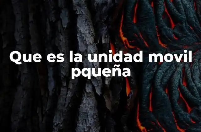 Aplicaciones de las unidades móviles pequeñas