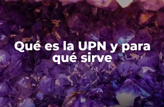 Qué es la Upn y para Qué Sirve