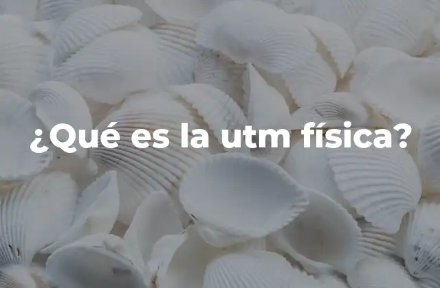 ¿qué es la Utm Física?