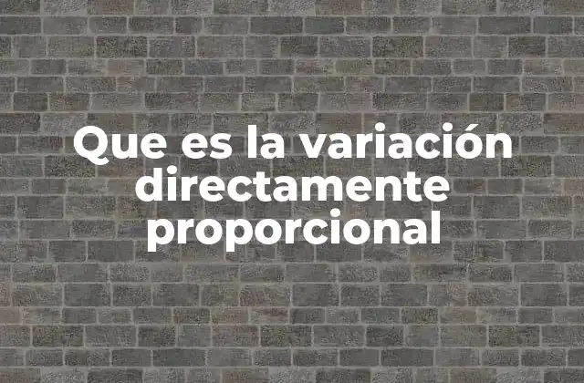 Variación directa y cómo se distingue de otras relaciones