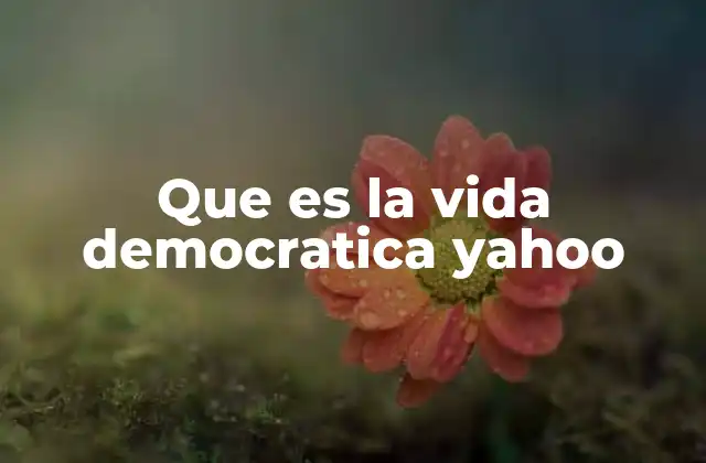 Que es la Vida Democratica Yahoo 2 La base de una sociedad democrática