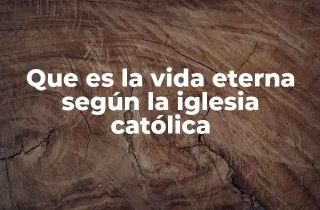 Que es la Vida Eterna según la Iglesia Católica