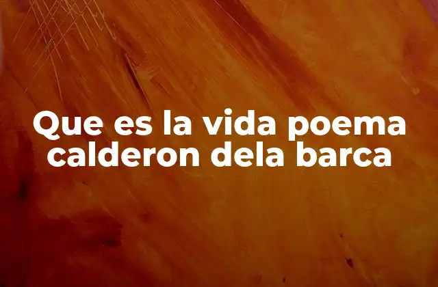 Que es la Vida Poema Calderon Dela Barca 2 El contexto filosófico y cultural del poema de Calderón