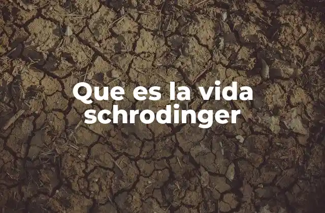 Que es la Vida Schrodinger