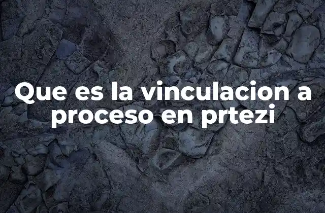 Que es la Vinculacion a Proceso en Prtezi