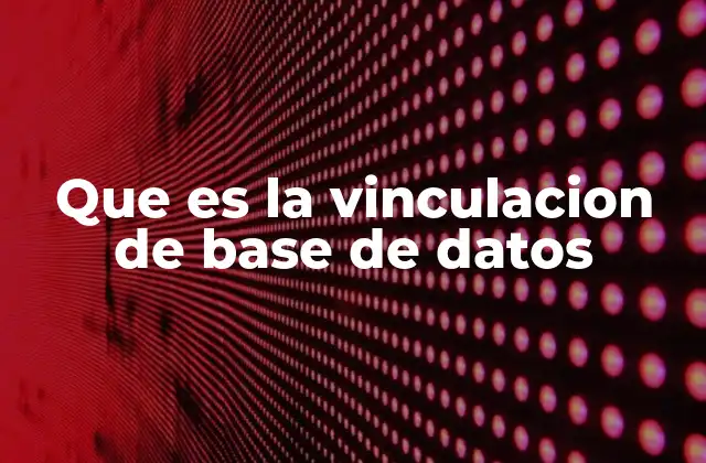 Que es la Vinculacion de Base de Datos 2 Cómo se establece la conexión entre una aplicación y una base de datos