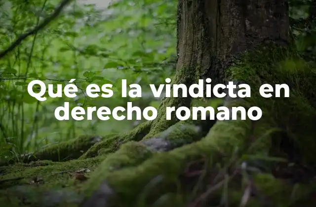 El rol de la vindicta en el sistema legal romano