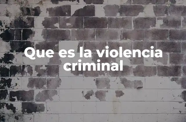La relación entre el entorno social y la violencia criminal