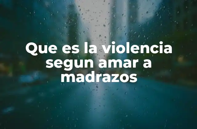 Que es la Violencia Segun Amar a Madrazos