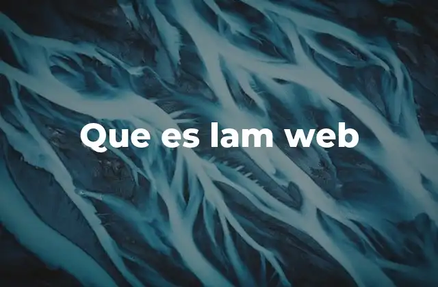 Que es Lam Web
