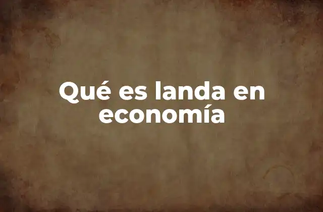 Qué es Landa en Economía