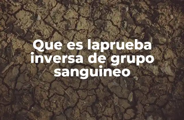 Que es Laprueba Inversa de Grupo Sanguineo 2 Complemento esencial en la determinación del grupo sanguíneo