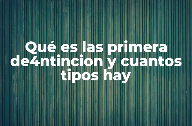 Tipos de definiciones según su función y estructura