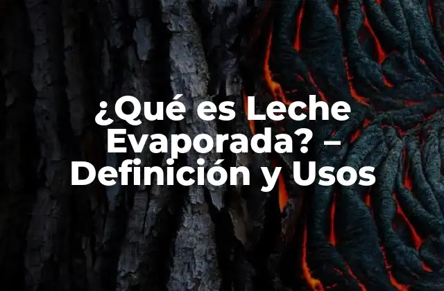 ¿qué es Leche Evaporada? – Definición y Usos