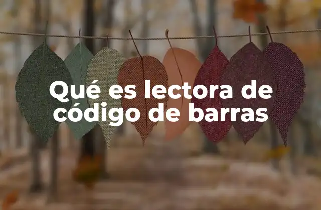 Qué es Lectora de Código de Barras