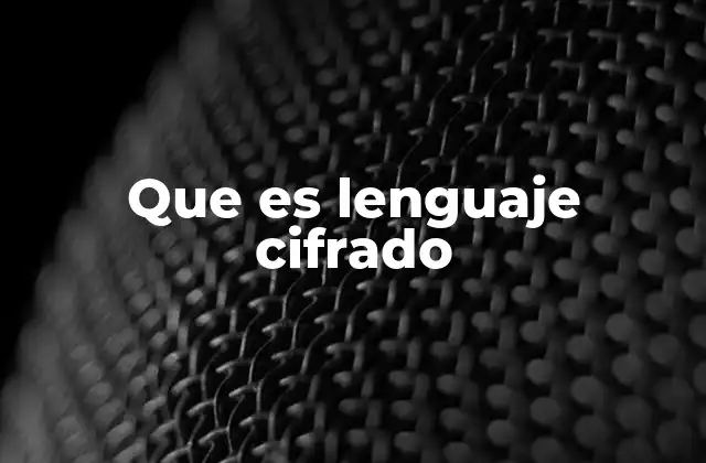 Que es Lenguaje Cifrado