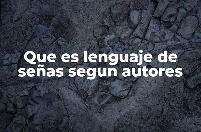 La visión del lenguaje de señas desde la lingüística