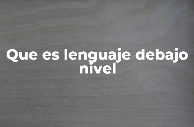 Que es Lenguaje Debajo Nivel 2 La importancia de los lenguajes de bajo nivel en la programación