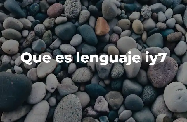 Que es Lenguaje Iy7