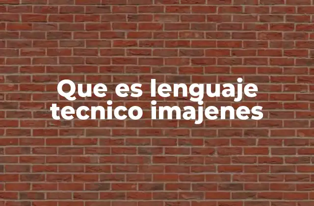 Que es Lenguaje Tecnico Imajenes