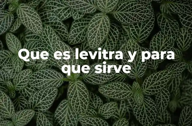 Que es Levitra y para que Sirve 2 El Levitra como solución para problemas de erección