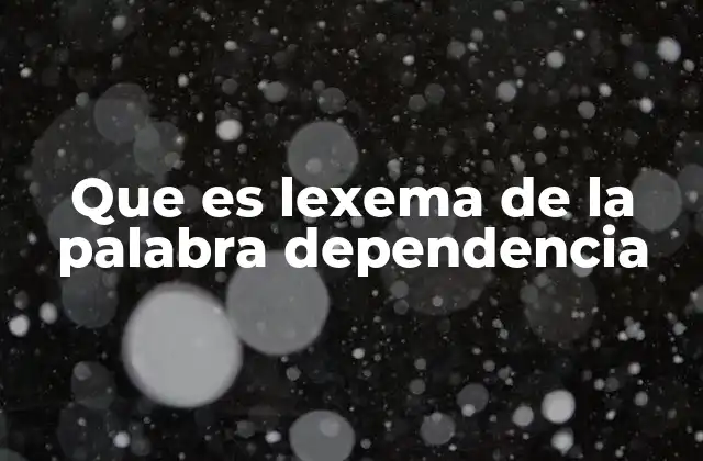 La importancia del lexema en la estructura de las palabras