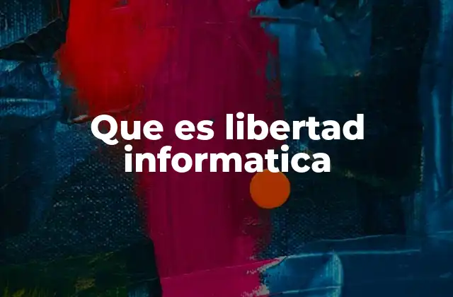 Que es Libertad Informatica