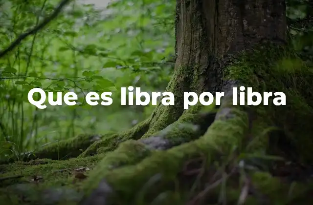 Que es Libra por Libra