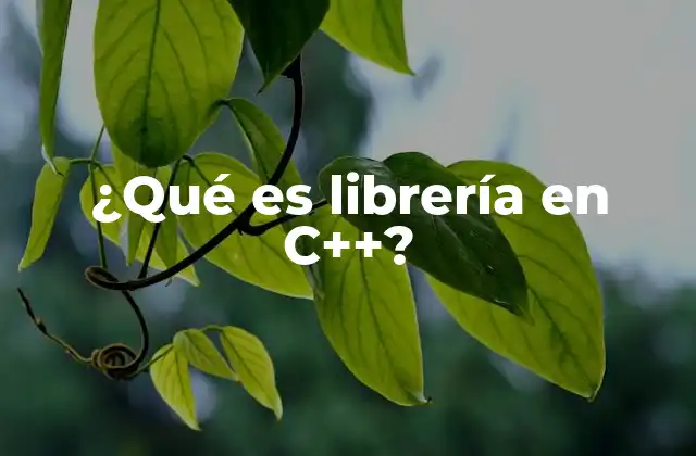 ¿qué es Librería en C++?
