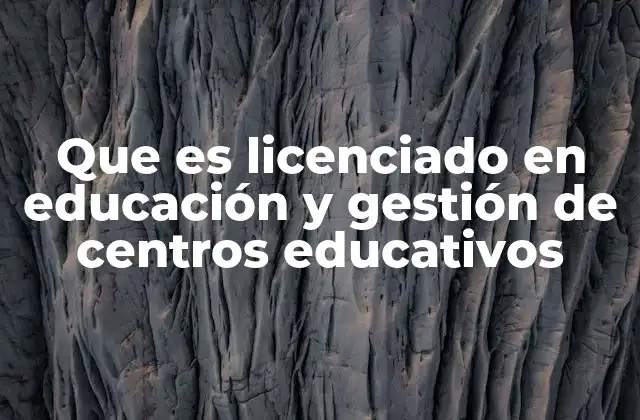 Formación académica necesaria para ejercer como gestor educativo