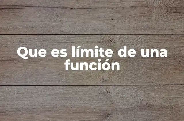 Que es Límite de una Función 2 Comprendiendo el comportamiento de una función sin necesidad de evaluarla