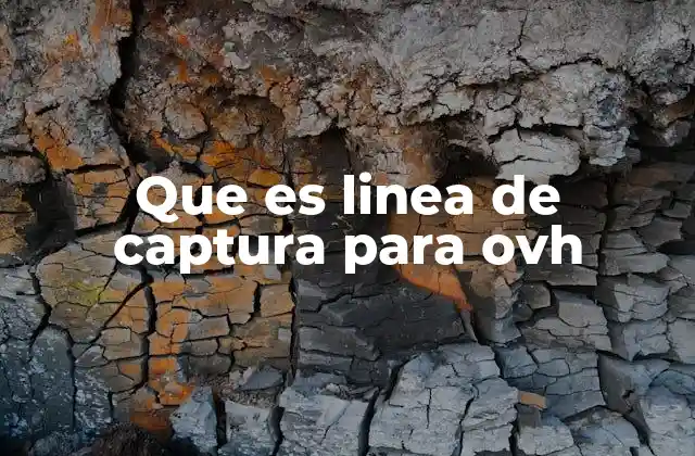 Que es Linea de Captura para Ovh
