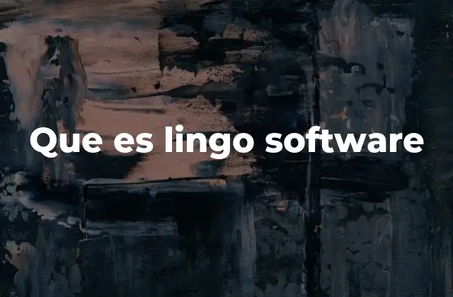Que es Lingo Software