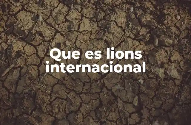 Que es Lions Internacional
