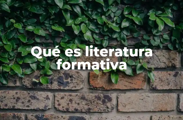 Qué es Literatura Formativa 2 La importancia de la literatura en la formación del individuo