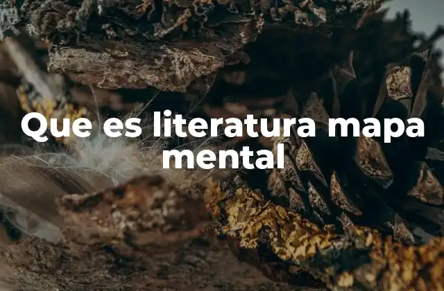 Que es Literatura Mapa Mental