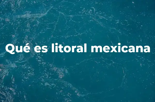 Qué es Litoral Mexicana 2 Características del litoral mexicano
