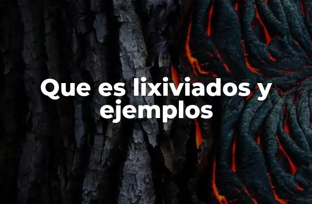 Que es Lixiviados y Ejemplos