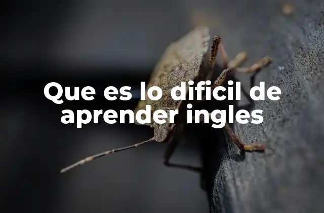 Que es Lo Dificil de Aprender Ingles