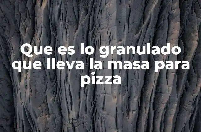 Que es Lo Granulado que Lleva la Masa para Pizza 2 La importancia de los ingredientes secundarios en la masa para pizza