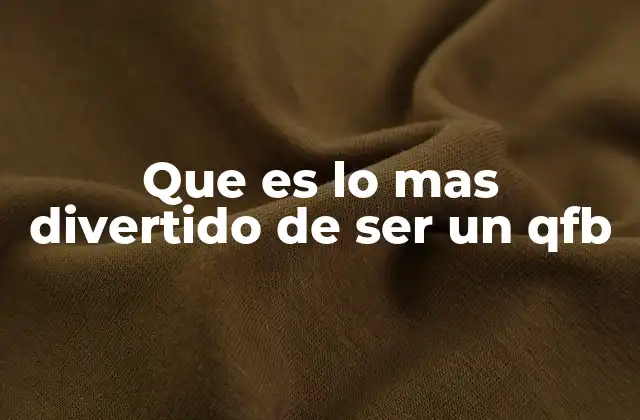 Que es Lo mas Divertido de Ser un Qfb