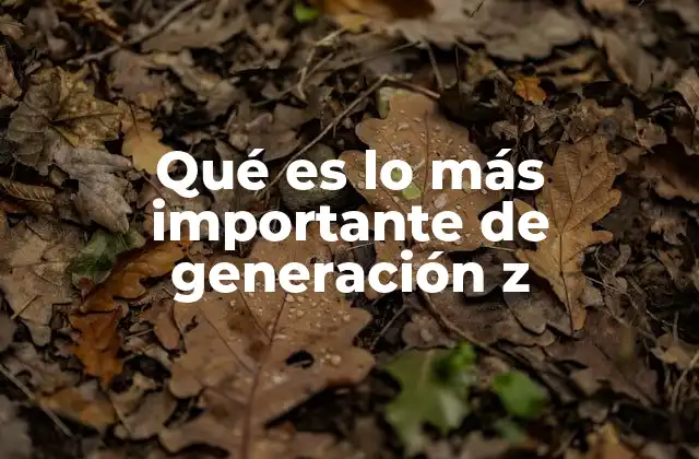 Qué es Lo Más Importante de Generación Z 2 Características que definen a la Generación Z