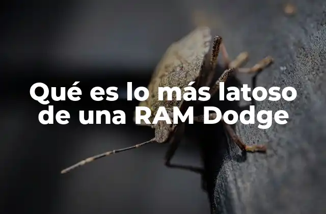 Qué es Lo Más Latoso de una Ram Dodge