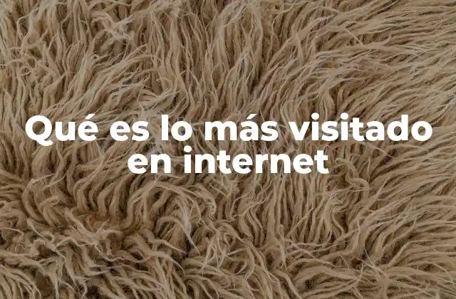 Qué es Lo Más Visitado en Internet