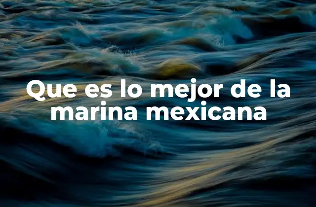 Que es Lo Mejor de la Marina Mexicana