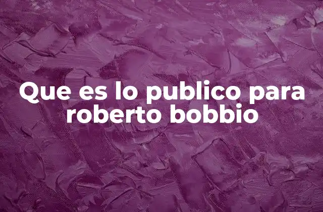 La relación entre lo público y el orden político