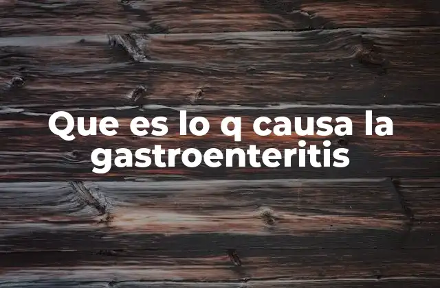 Causas comunes y factores de riesgo de la gastroenteritis