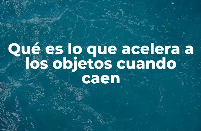 Qué es Lo que Acelera a los Objetos Cuando Caen
