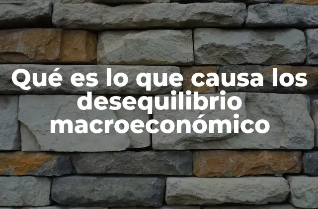 Qué es Lo que Causa los Desequilibrio Macroeconómico
