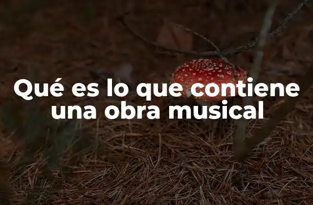 Qué es Lo que Contiene una Obra Musical 2 Los componentes esenciales de una pieza musical